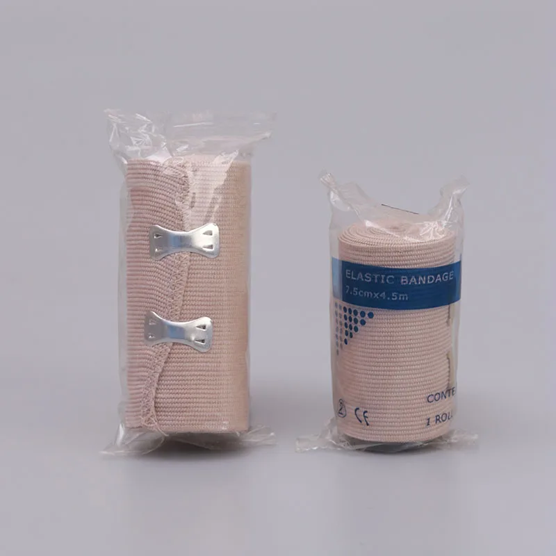 Medical Consumable Skin High Elastic Compression Bandage with Clips OEM Medical Bandage
