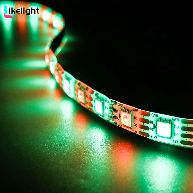 Waterproof SMD5050 RGB SPI 12V WS2815 addressable led strip lights for lighting design