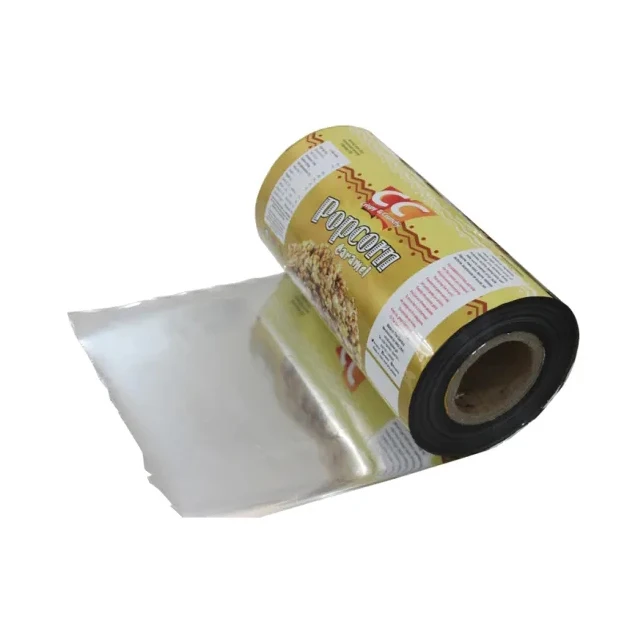 Customize Printing Popcorn Packaging Film Roll Design High Quality Colored Metallized Film Printed BOPP Plastic