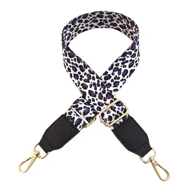 Лидер продаж, простая антигравитационная ткань 3,8 см с синим и белым леопардовым узором, женская сумка, регулируемый плечевой ремень