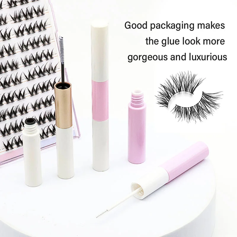 2 in 1 Cluster Eyelashes Glue Strong Hold Comfortable Gentle Formula DIY Lash Extension Bond Seal