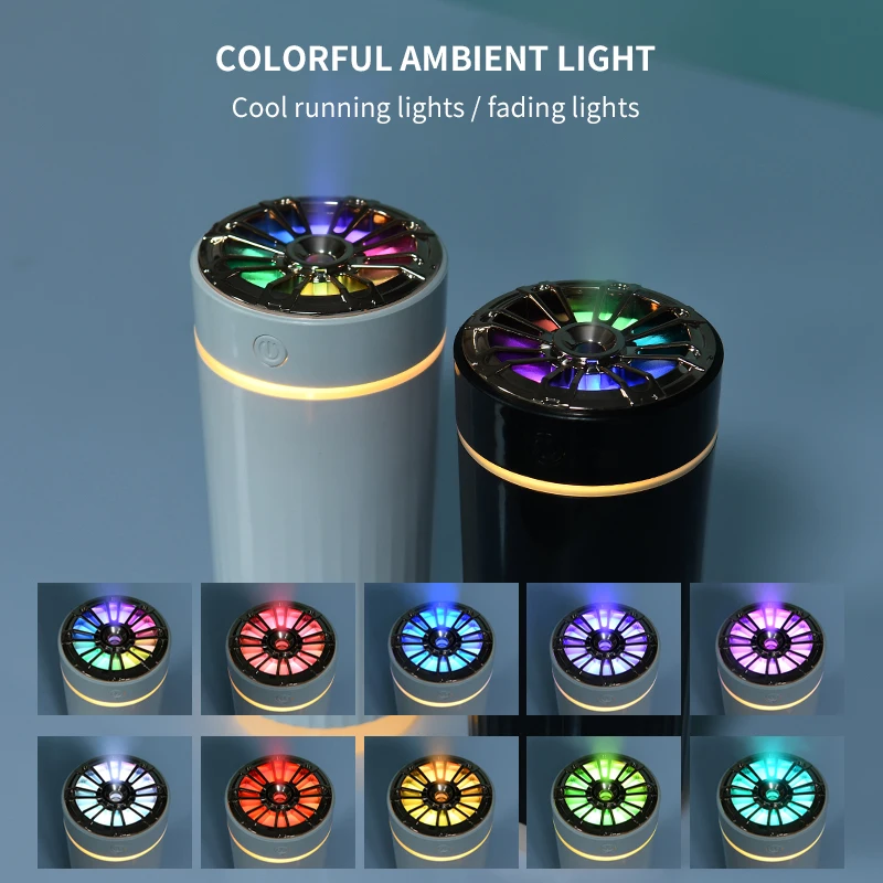 2023 Hot Selling Mini Room Atomizer Colorful LED Light Smart Ultrasonic Portable H2O Air Humidifier for Home Electric Powered