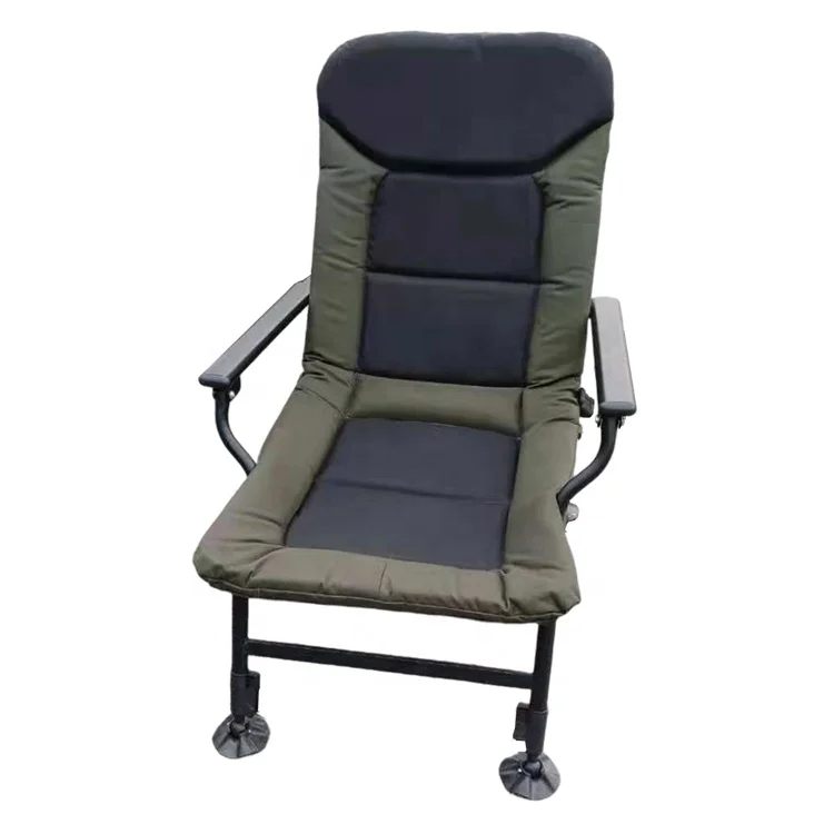 Outdoor Fishing Products Camping Hiking Carp Fishing Steel Bed Chair for Carp Fishing