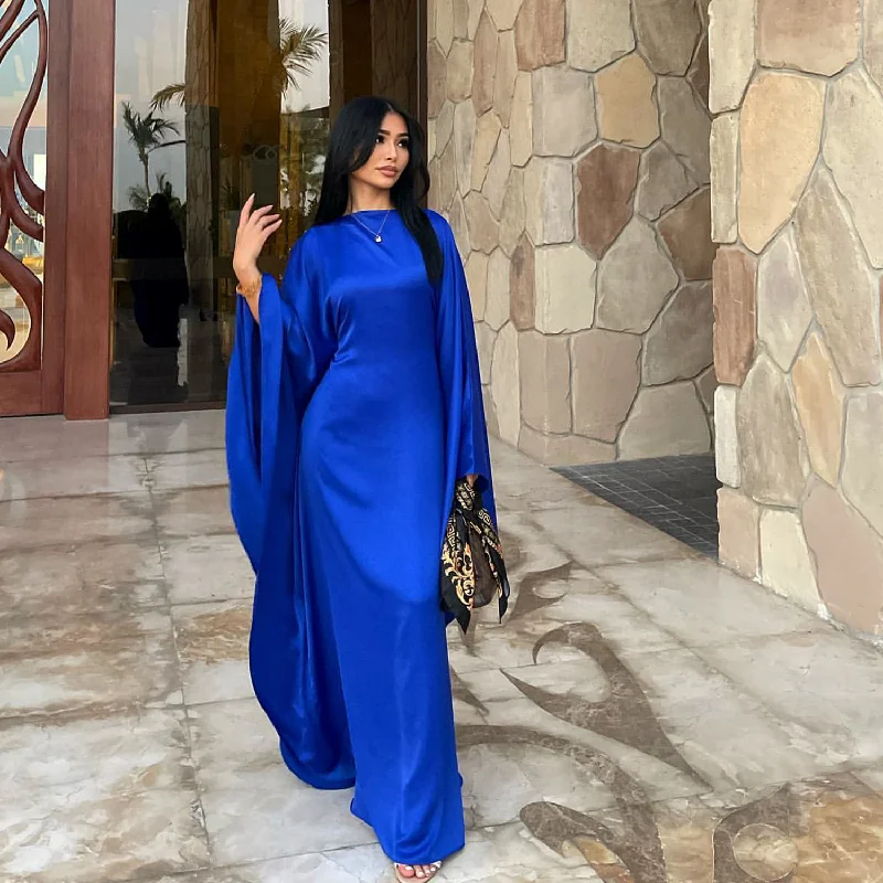 2024 Dubai Spring Summer Party Flash Shiny Cloth Dress Robe Lr816 Abaya Women Muslim Dress