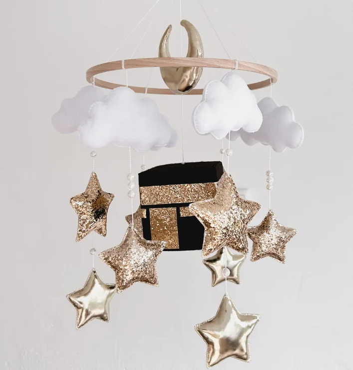 Islamic baby mobile Kaaba crib mobile  newborn Islamic Baby Kaaba gift