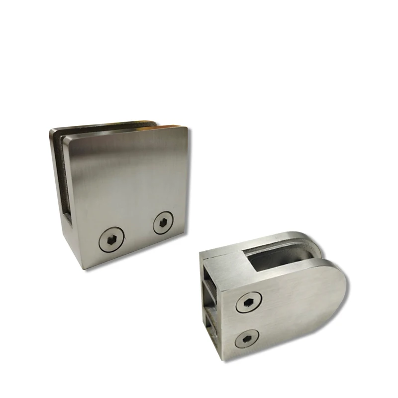 Factory Customization Glass Clamp Stainless Steel Or Zinc Material Matte Black U Type Clamp For Glass Door