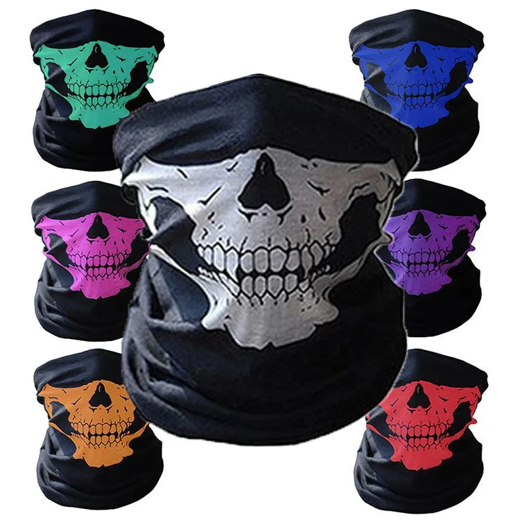 многофункциональный мужской шарф Хэллоуин езда стиль женские Платок Череп печати Половина уход за кожей лица маска бандана