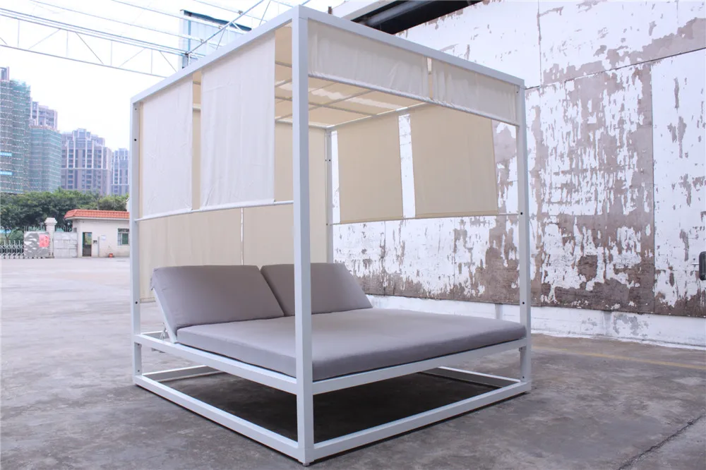 High quality resort beach furniture aluminum frame outdoor daybed