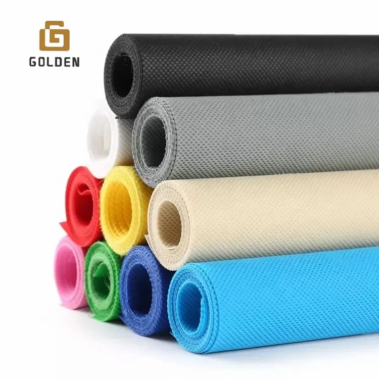 golden recycled Lower Price Waterproof Custom Supplier PP Spunbond Spun Bond Polypropylene Non Woven Fabric