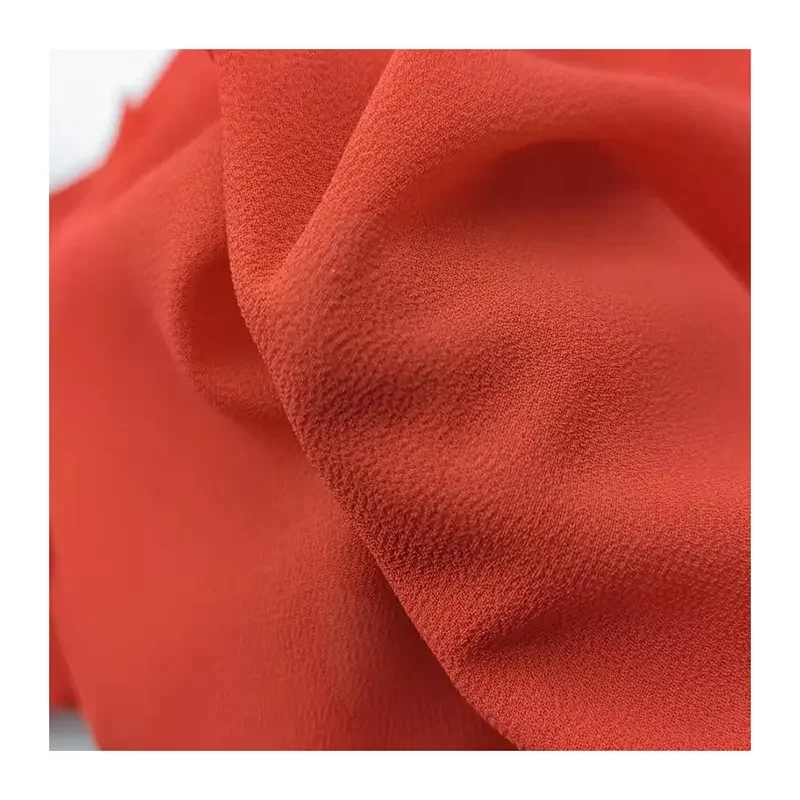 Fresh  Order Customized High Quality Plain 100% Polyester 75d Pure Price Per Meter Pearl Chiffon Fabric