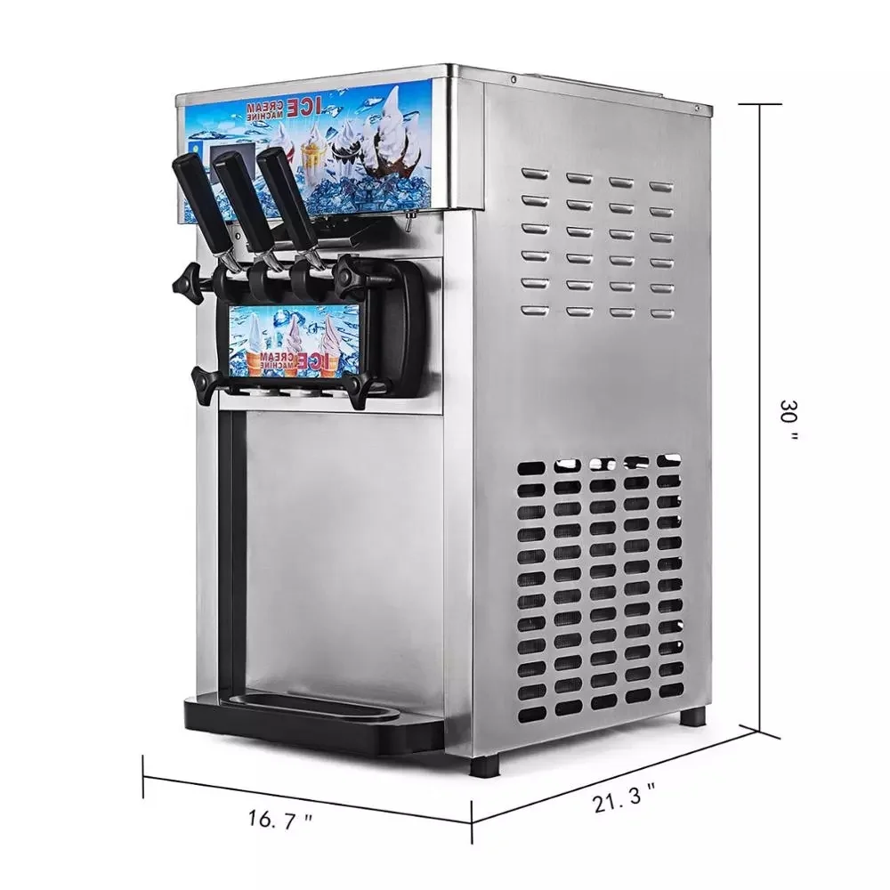  Desktop Small Soft Industrial Ice Cream Maker Making Machine Automatic