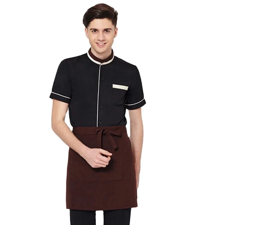 Hotel Waiter Uniform Long Sleeve Workwear Wrapping Cleaning Room Attendants Men Women Housekeeping Waiter Uniform Suit