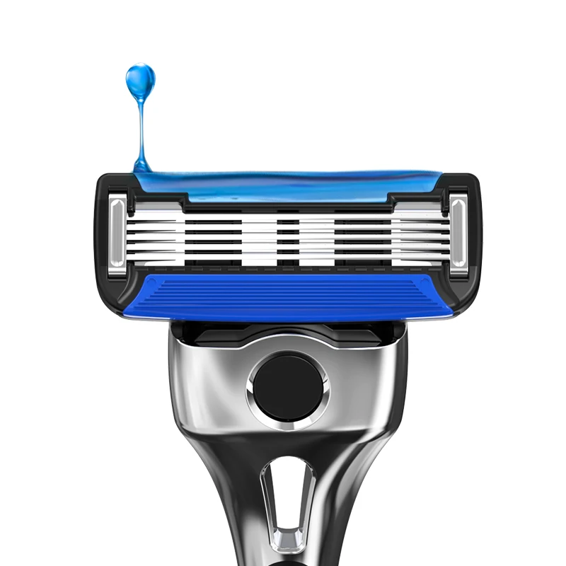 Mens Shaver Waterproof Razor Stainless Steel System No 5 Metal Body Head 5 Five Blade Men Metal Handle Mens Bikinis