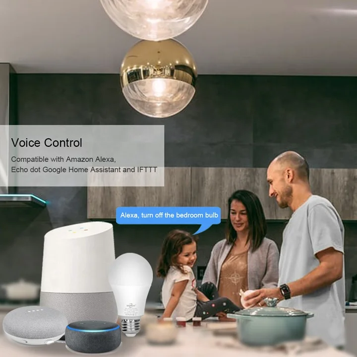 smart bulb alexa smart home Dimmable 7W RGB Smart bulb Support Amazon Alexa Google Home wifi smart light bulb