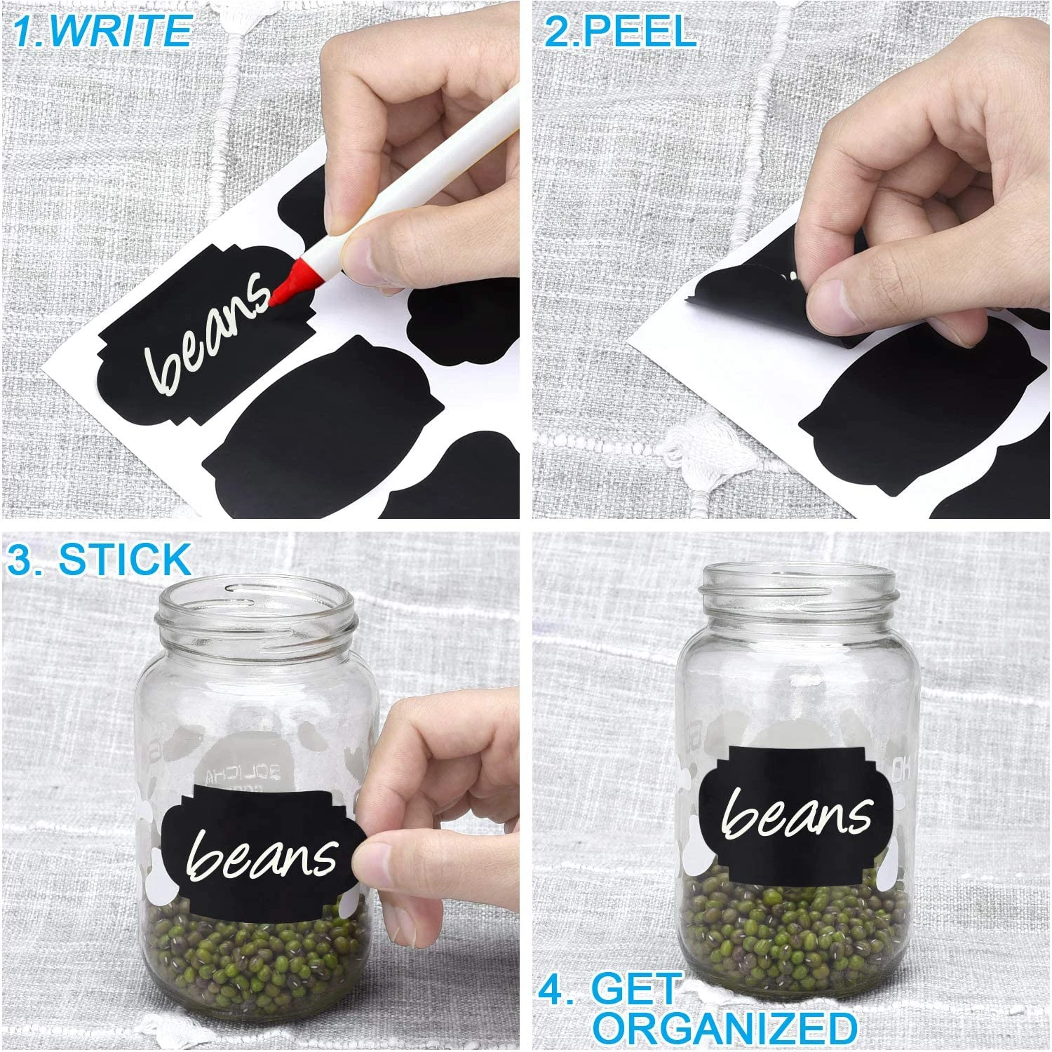 Этикетки для классной доски, многоразовые наклейки для классной доски, самоклеящиеся бумажные этикетки, наклейки, съемные этикетки для еды