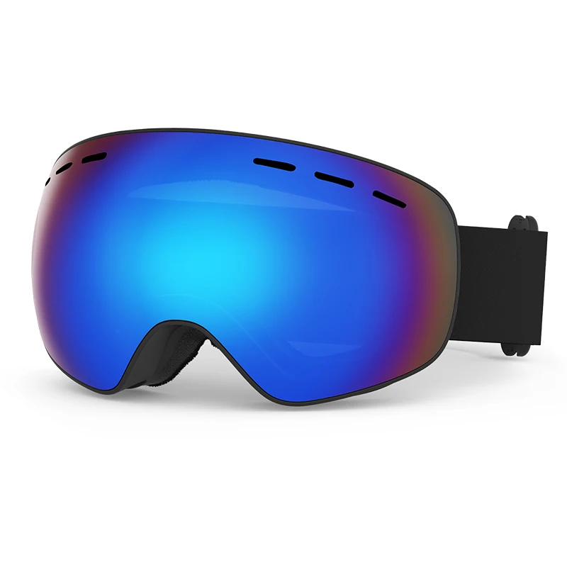 Custom UV400 Protection Skiglasses Sport Snow Board Eyewear OEM Anti Fog Ski Glasses Googles Straps Magnetic Lens Ski Goggle