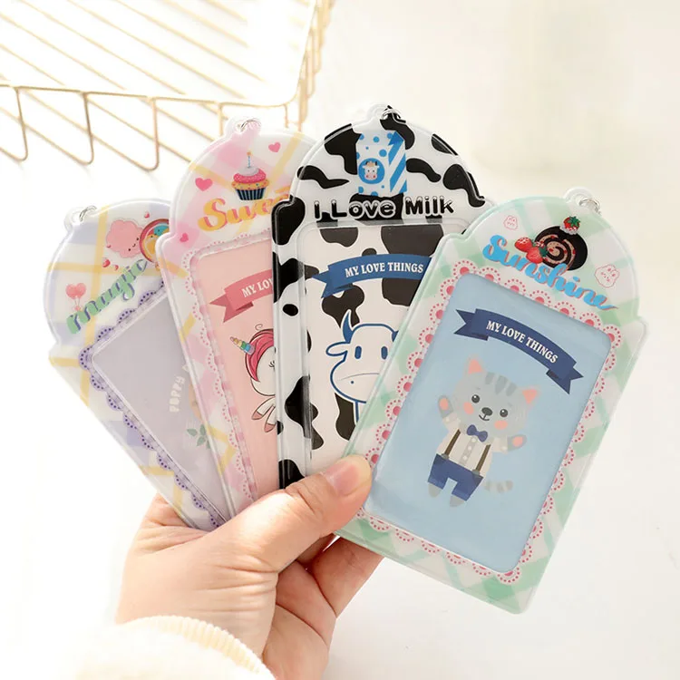 New Custom Design Kpop Photocard Keychain pvc Photo Card Holder