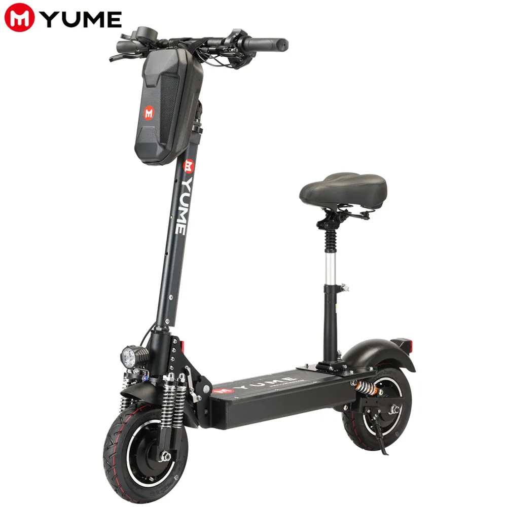 YUME Max Wheel fast fat tire off road 2 wheel folding shock absorbers electric scooter motorcycle 2000w adult