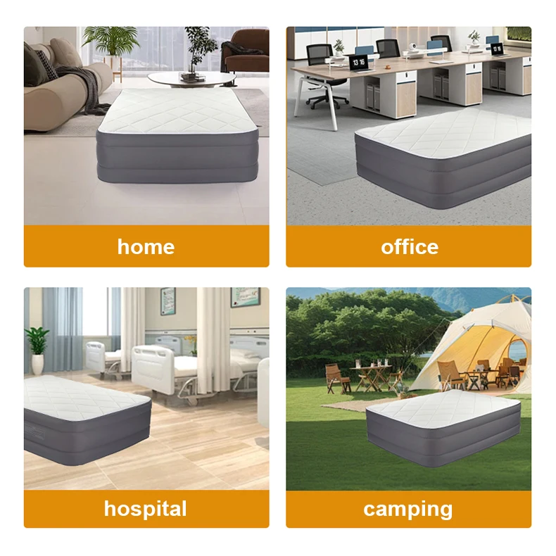 Modern Design Inflatable  Cotton Quilted Air Mattress for Kids and Pregnant Women for Hotel Bedroom Outdoor Use