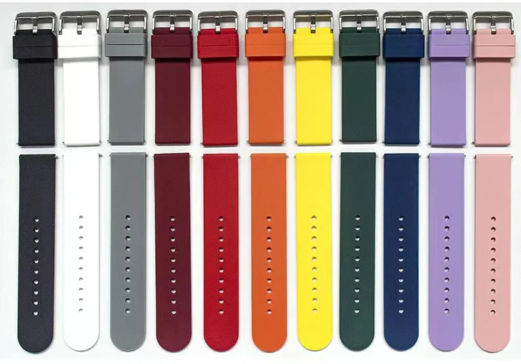 Dual Colorful Sport Silicone Rubber Wrist Watch Strap Band waterproof Sweatproof Dustproof Matching switch watch 22mm strap