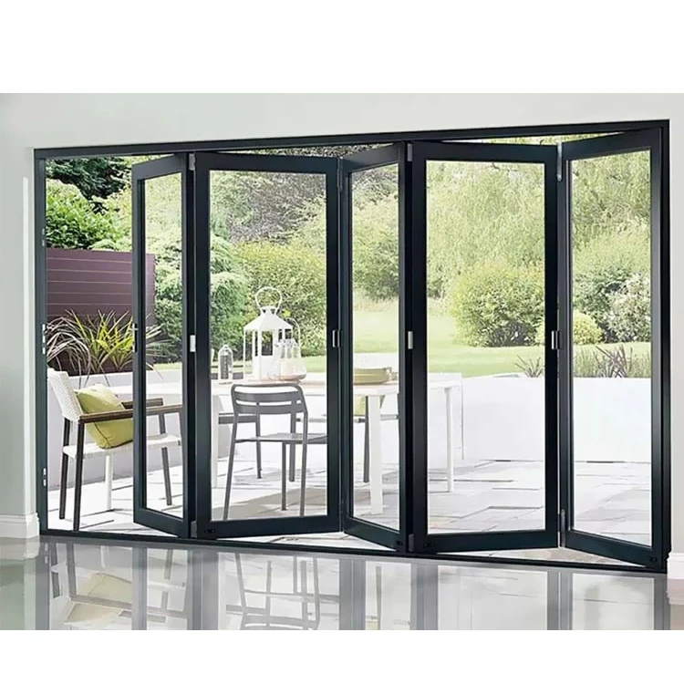 Double Bifold Design Used Exterior Houses Cheap Apartment Security Aluminium Glass Patio Bifold Folding Doors