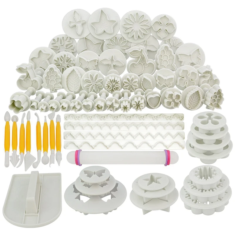 Baking accessories plastic miniatures wedding decoration cake tool mold set for fondant decorate