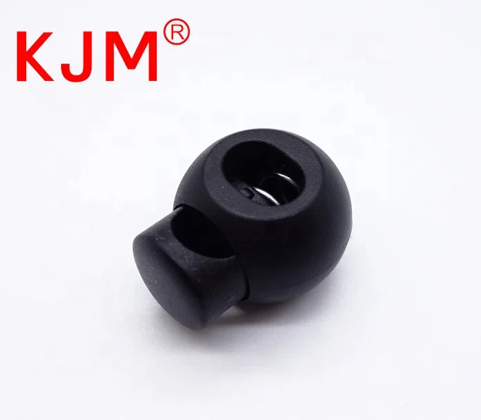 In Stock Plastic Bag Round Spring Toggle Cord Lock Stopper for Travel Backpack Clothing Shoes