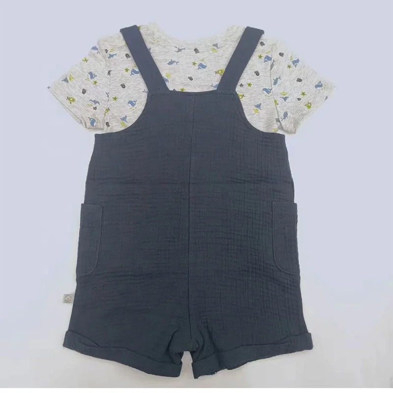 Summer short sleeve 0-3 month wholesale bebe gift baby clothes set for boys and girls