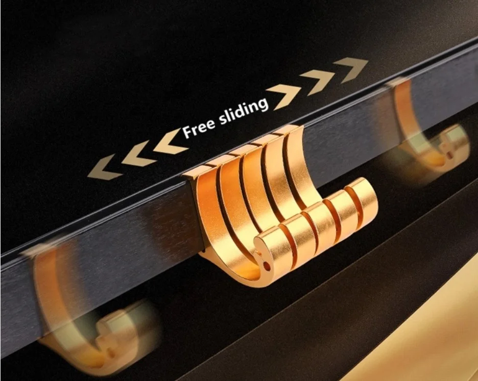 Punch-свободного места алюминиевые съемные Золотой cheap5 крюк крючок для одежды