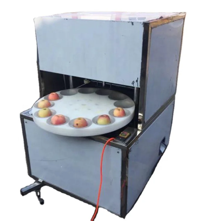 
Apple core-cutting and peel-cutting machine 