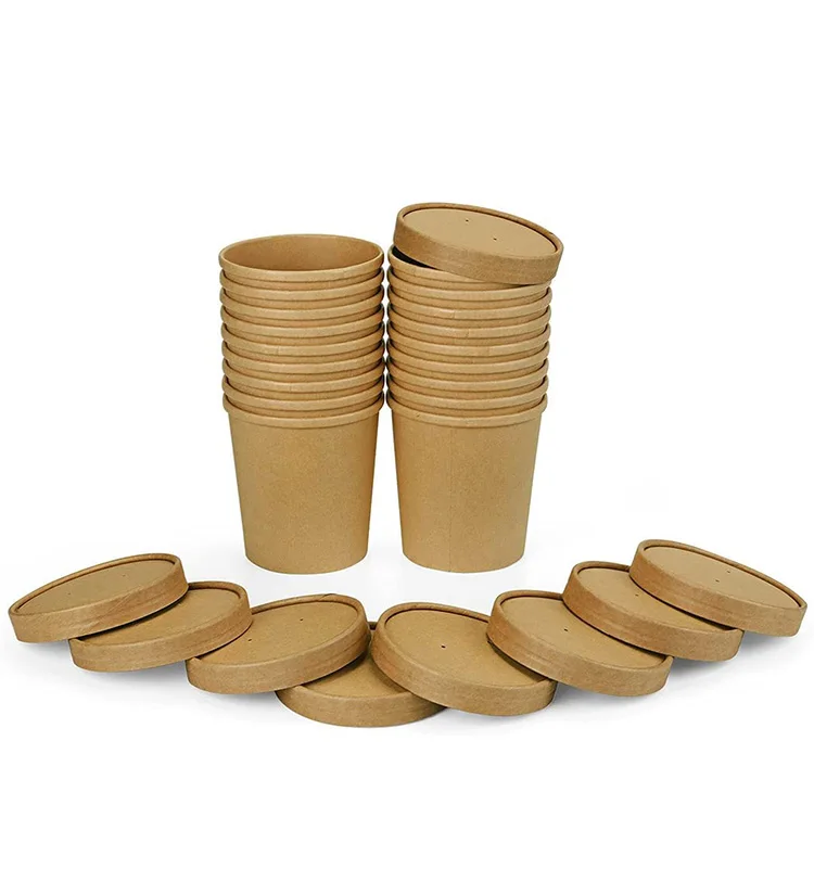
cheap disposable takeout coffee tea cola soda Kraft thick paper cups wholesale 