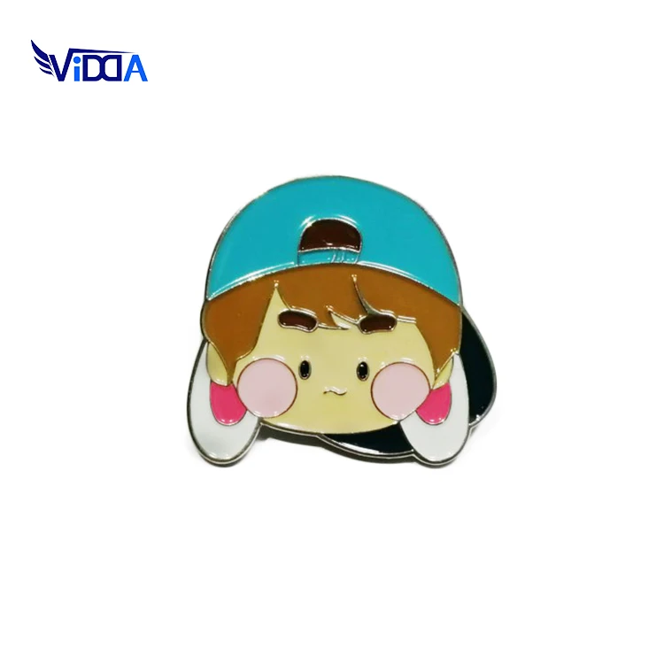 Индивидуальный высококачественный мультяшный мягкий эмалированный клатч с бабочкой, булавка-значок на лацкан