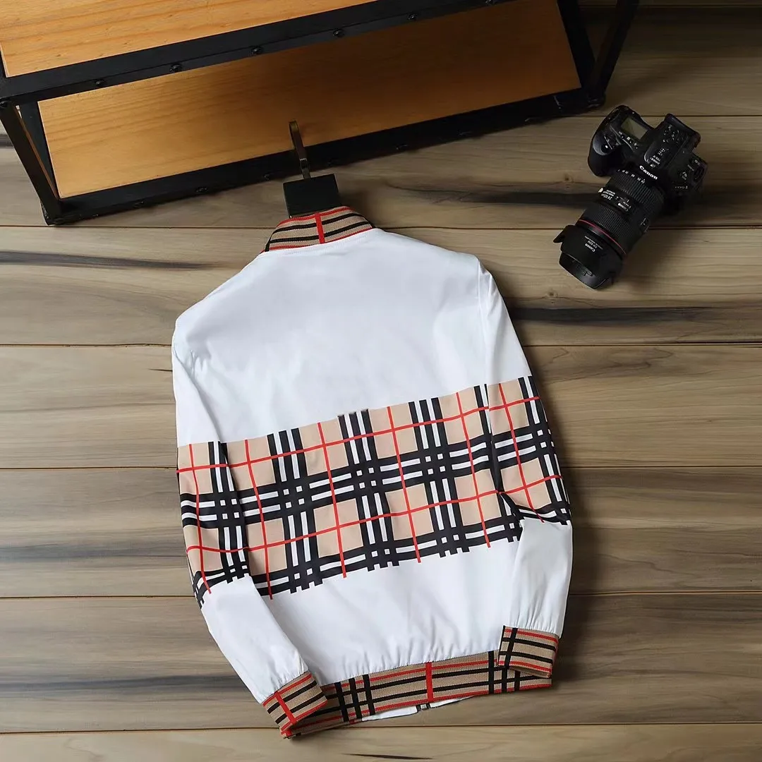 Burb Casual Work Jacket Men erry Fashion Plaid Patchwork Jacket Waterproof outdoor lightweight jacket