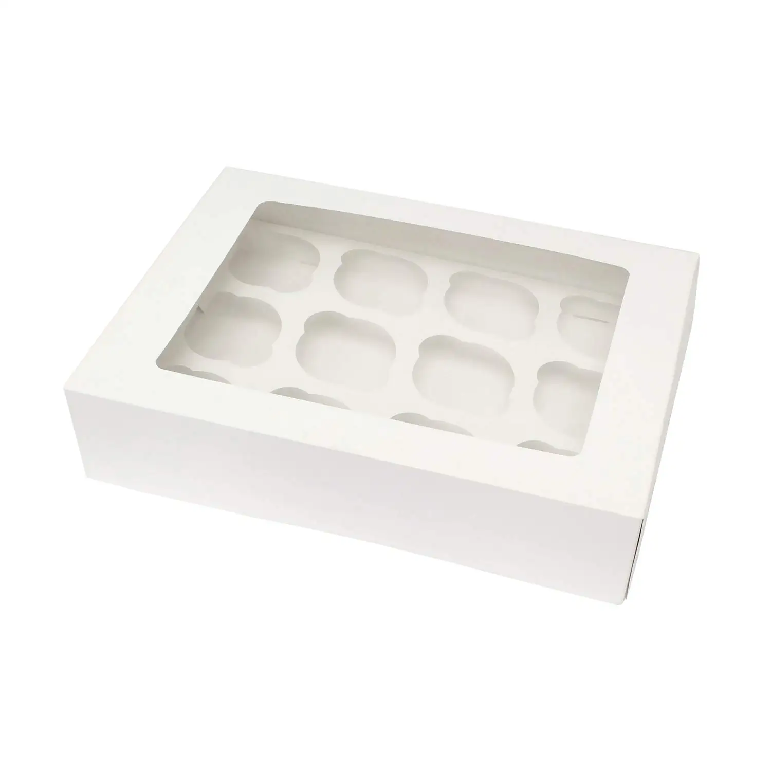 wholesale custom Cupcake Boxes with Inserts12 holds cake carrier with window cake packaging box
