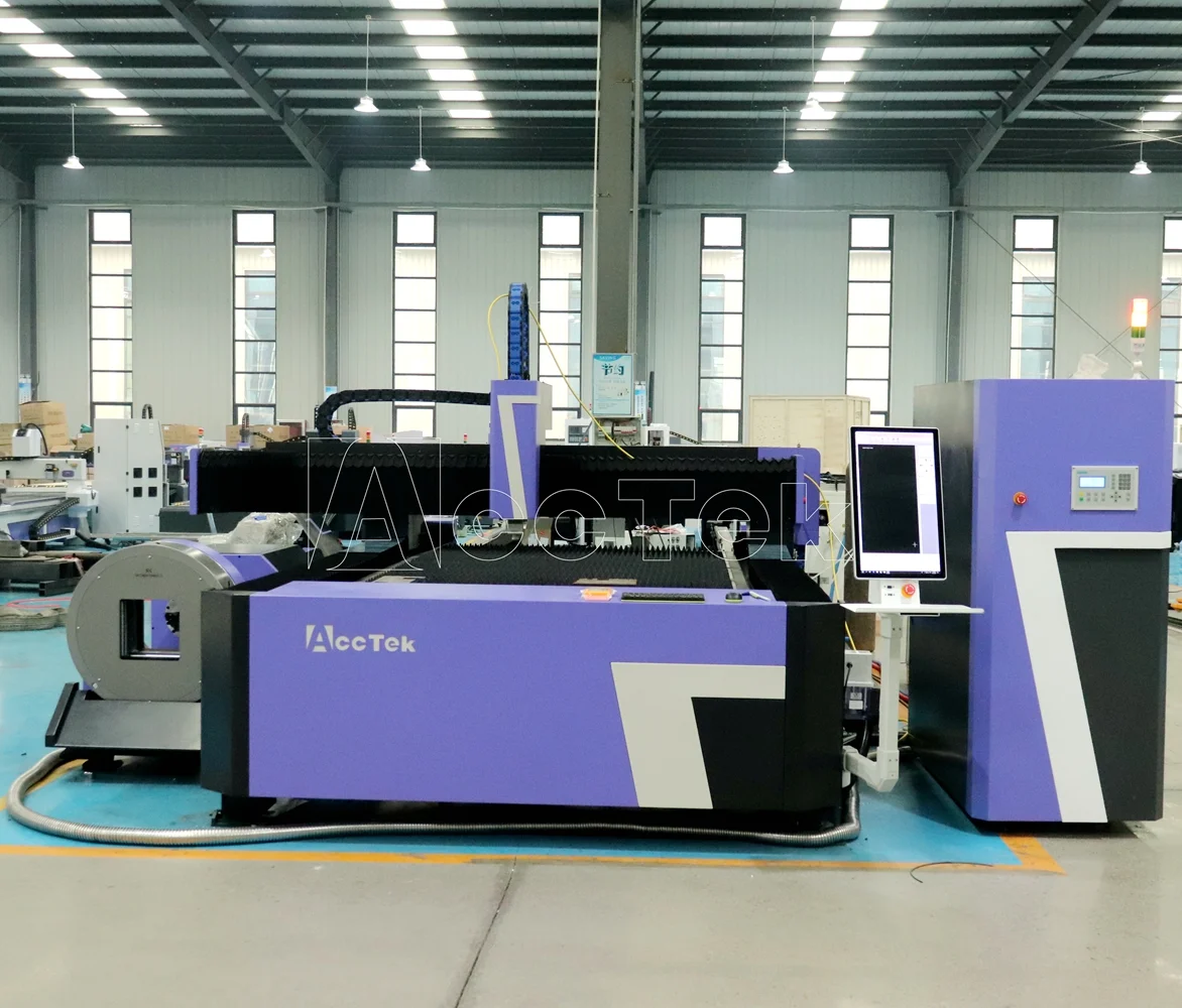 fiber laser cutting machine for steel sheet tube pipe rotary axis 1530 3015 220mm 3meter 6 meter tube H beam 2KW 3KW 6KW 4KW