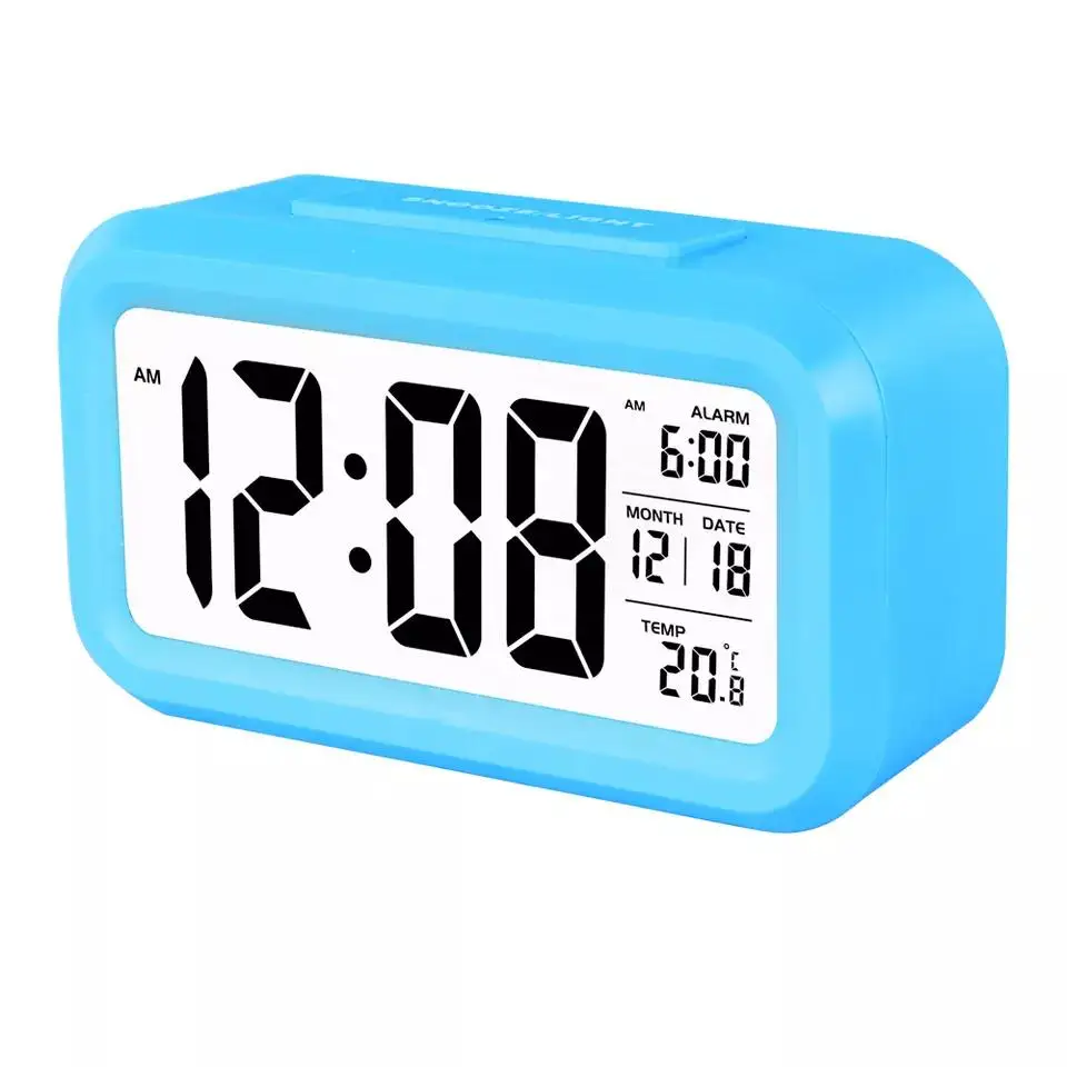 Smart Clock Night Light Calendar Temperature LED Digital Table Smart Digital Alarm Clock