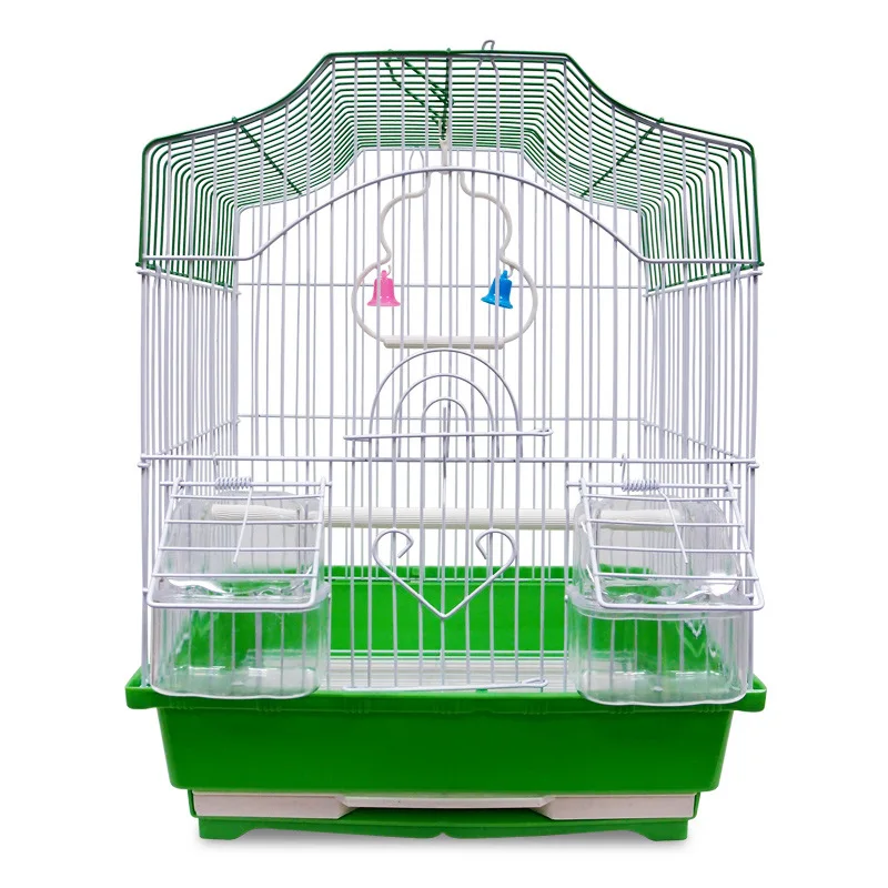 2022 HOT selling  Low MOQ OEM birds cage with plastic trays metal parrot bird cage animal cages