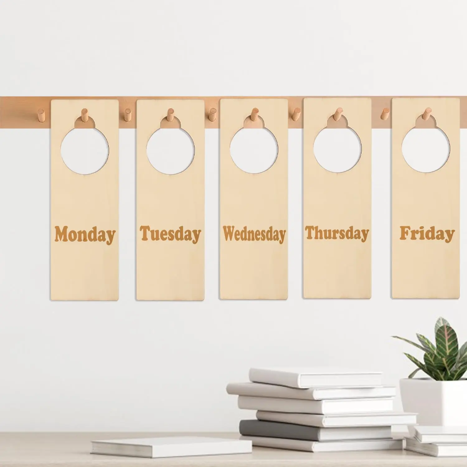 Door Hanging Sign Wood Door Handle Signs Blank Hotel Hangers Wooden Hanging Tags  Wood Craft Plaque DIY Door Message Notes