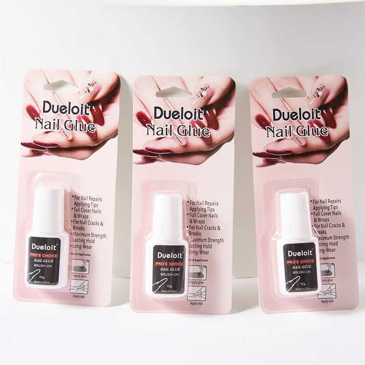 Nail Glue Wholesale Brush On Nail Glue 10g For Nail Tips Professional Fast Drying Bond Glue Accept Custom Logo