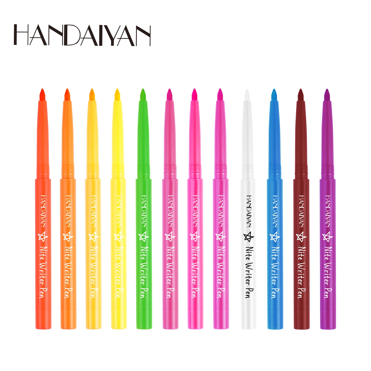 Custom Wholesale Holiday 12 Colors UV Fluorescent Long-lasting Eyeliner Waterproof Makeup Cosmetics