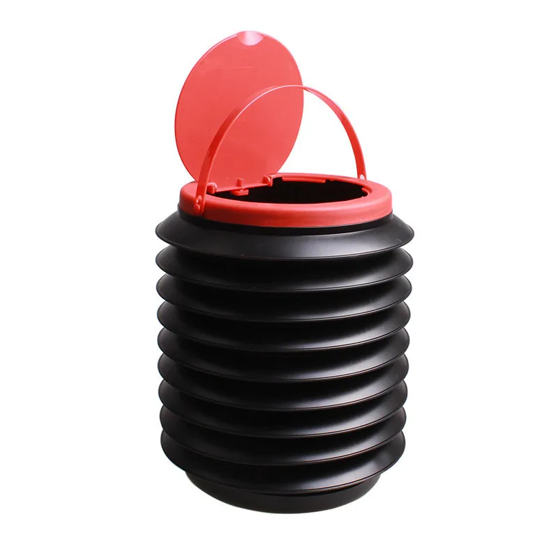 Car Folding Round Trash Can Outdoor Travel Telescopic Multi-Function Storage Bucket