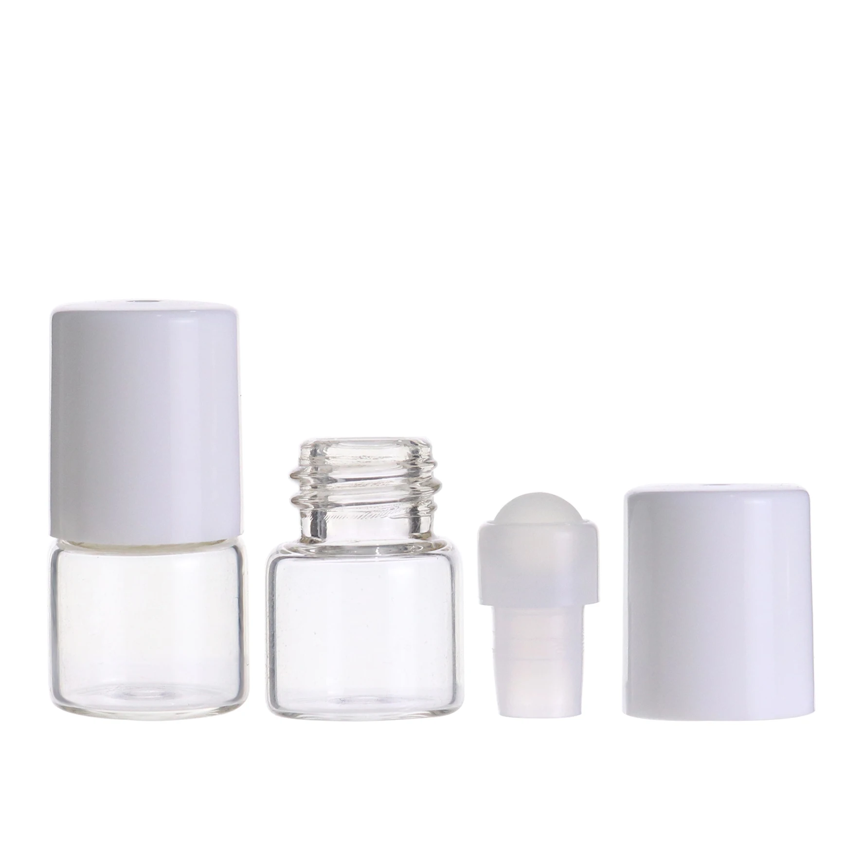 Low MOQ oil perfume glass roll on bottles refillable roller ball essential oil sample bottle