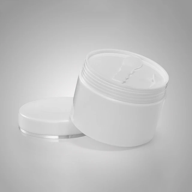 
Hengjian stock 100g 200g 250g 300g 500g 800g 1000g cosmetic skincare storage container white plastic skincare cream jar with cap 