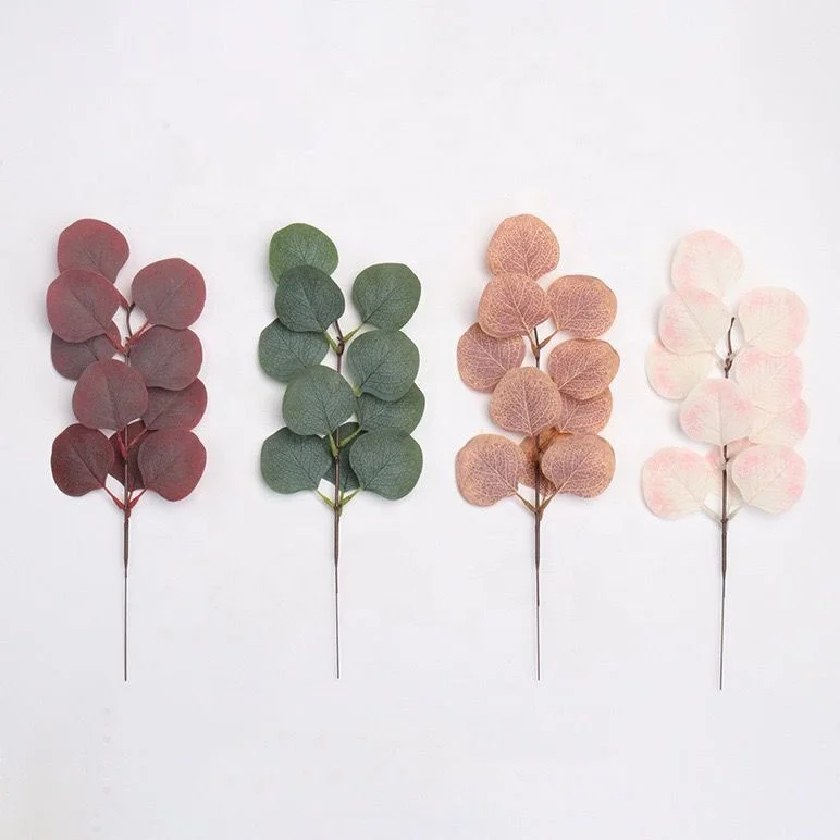 4 colors geometric plastic leaf simulated plant tree leaves large leaf ornament decoration