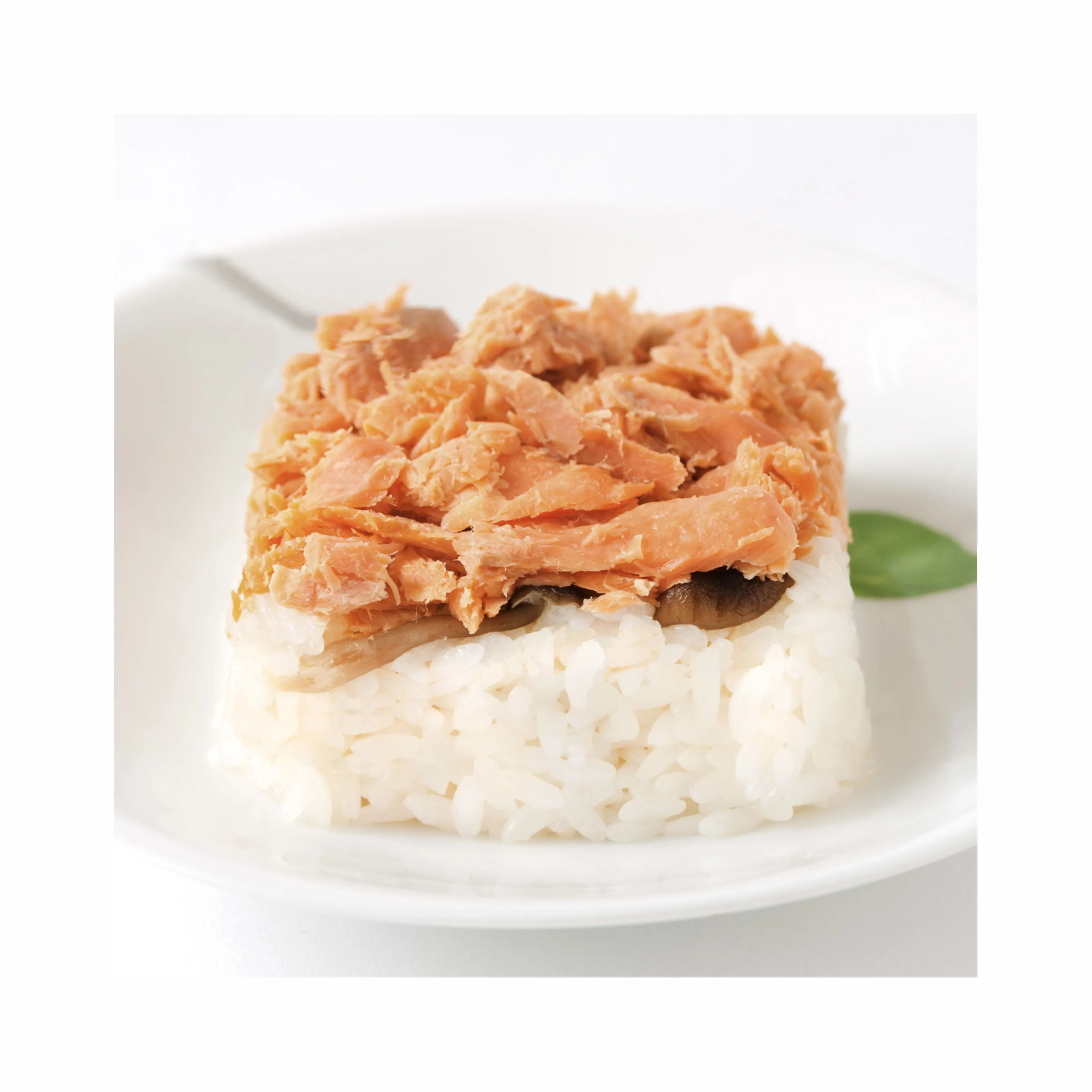 Sell atall kitchen fast food sticky rice with topping of salmon flakes and mushrooms
