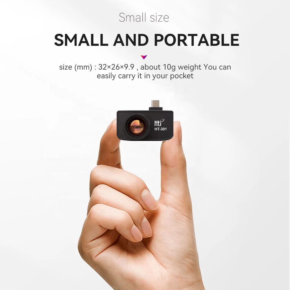 HTI 301 Phone Attachments Android Module 384x288 Ir Imaging Thermal Camera for mobile