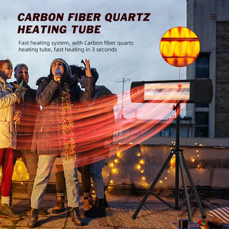 750W 1500W Hoom Indoor Portable Tripod Infrared Patio Heater Stand Outdoor Patio Heater Wall Mounted Electric Heaters