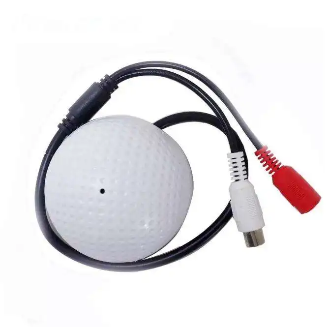 Manufacture golf-shape audio Pickup Device High Sensitivity DC12V CCTV sound Microphone Monitor