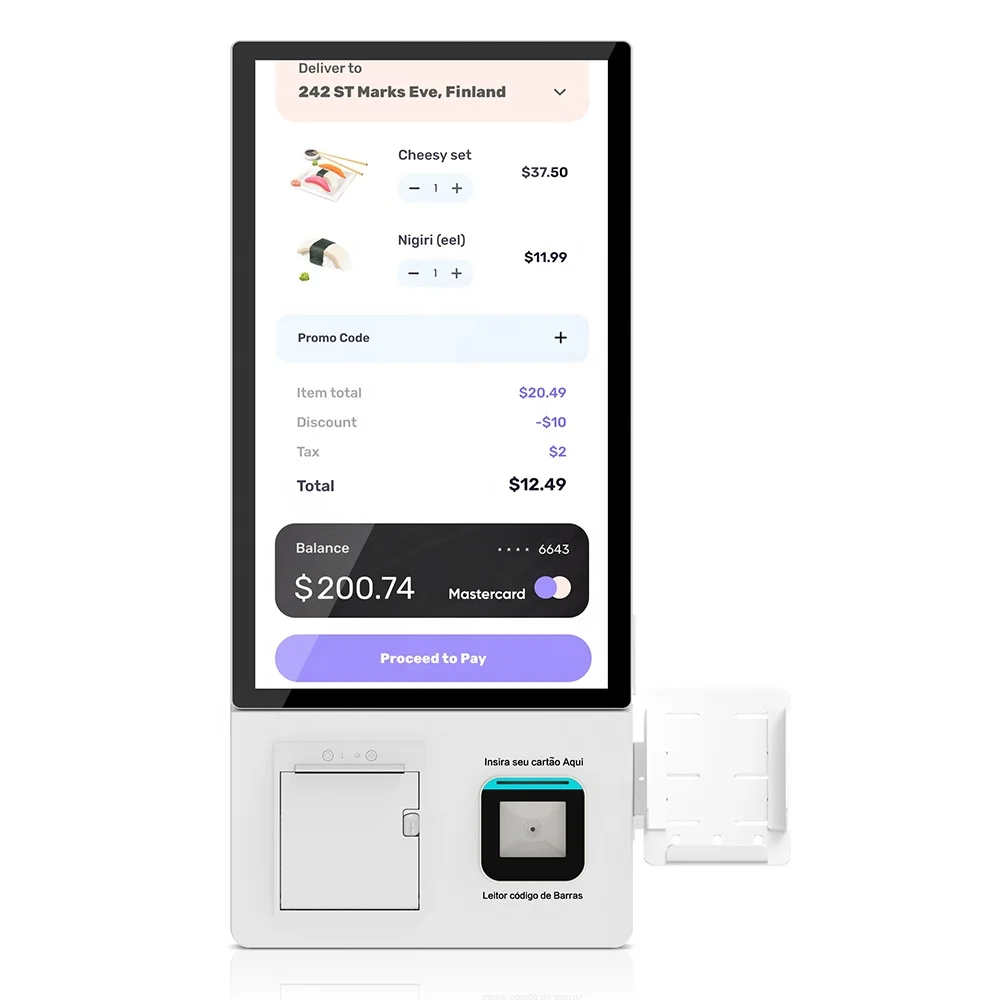 Self-service printing report terminal registration kiosk