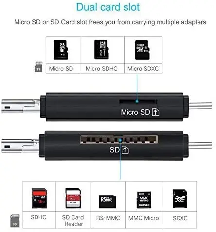 Type C Micro USB A 3 in 1 OTG Reader USB 2.0 Multi-function Card Reader and Writer